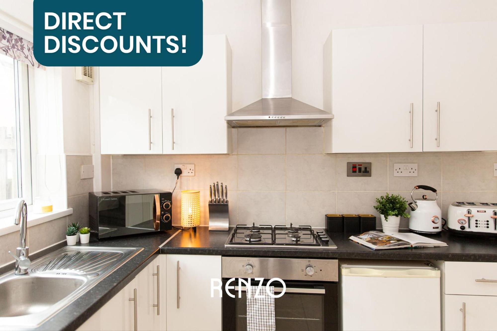 Beautiful And Modern 2-bed In By Renzo, Free Wi-fi, Ideal For Contractors Nottingham
