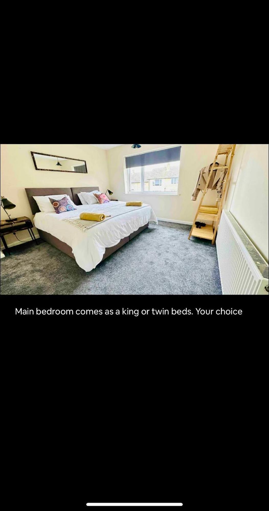 5 Minutes From M1 Sleeps Up To 7 Perfect For Contractors Leisure Relocators King Or Twin Bed Options *